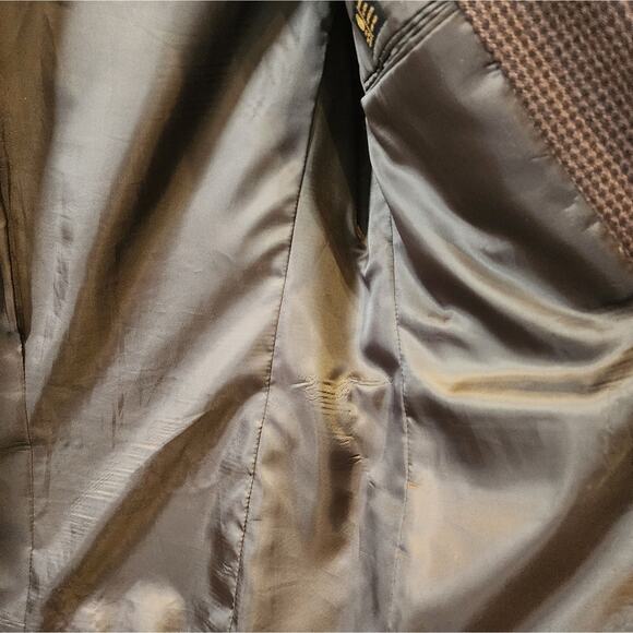 Jones New York Men's Wool Blazer Houndstooth Check Suit Jacket 44L - Picture 13 of 13